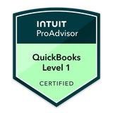 Intuit QuickBooks Certification Level 1 badge